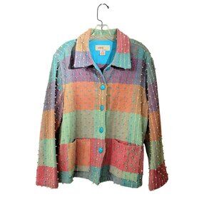 Anii by Natural Woven Chenille Art to Wear Jacket